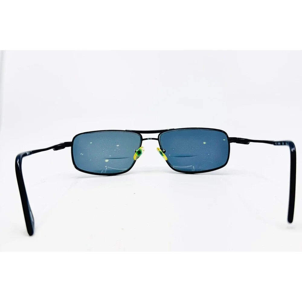 Unbranded Sunglasses Frames Mens Black Metal Double Bridge Rectangle 62-15
